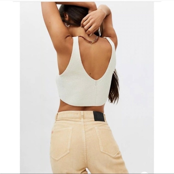 BDG Color Corduroy High-Waisted Mom Pant Tan - Picture 4 of 5